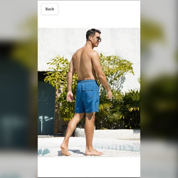 SILKWORLD MENS BLUE SWIMMING TRUNKS WITH COMPRESSION LINER SIZE XXXL - Picture 8 of 13